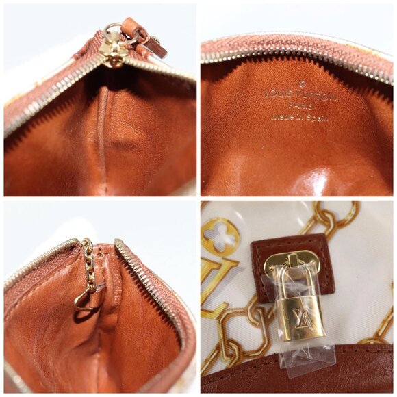 LOUIS VUITTON Monogram Charm Pochette Cles Coin Purse White - Picture 11 of 14